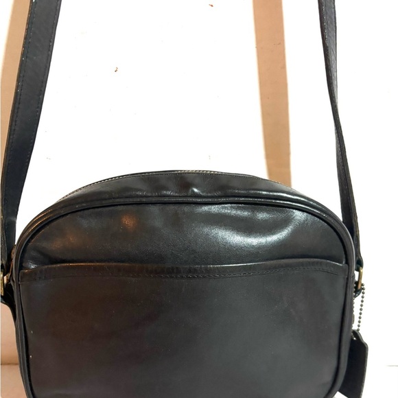 Coach vintage black leather crossbody handbag - Picture 6 of 8